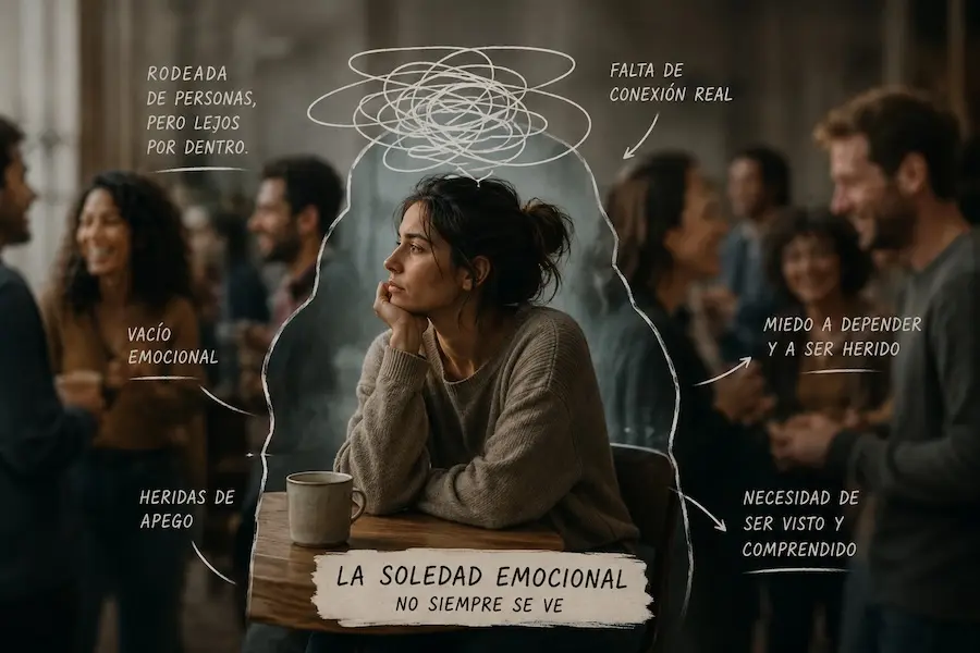 Soledad emocional: por qué me siento solo y cómo reconectar soledad emocional autocritica